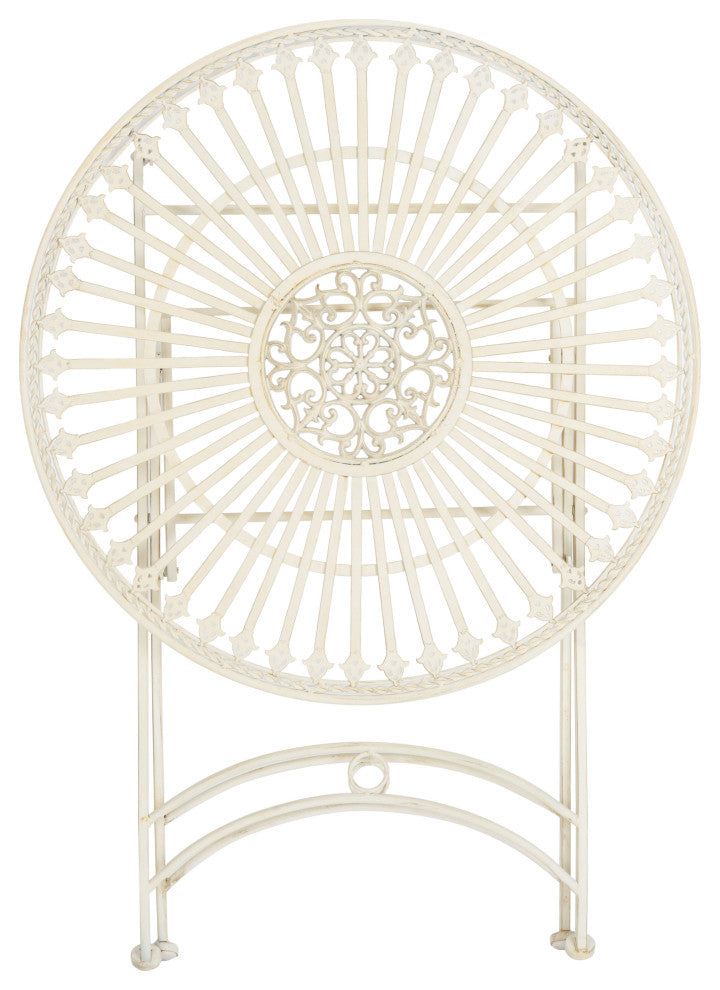 Safavieh Belen Bistro Set, One Table and Two Chairs Pearl White