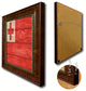 Tonga Country Textured Flag Print With Brown Gold Frame, 19"X27"