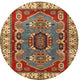 Ahgly Company Indoor Round Traditional Area Rugs, 3' Round