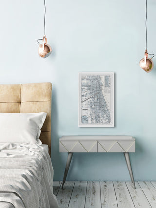 "Map of Chicago" Framed Painting Print, 30x45