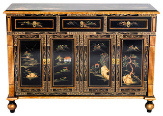 Black Lacquer Sideboard Landscape