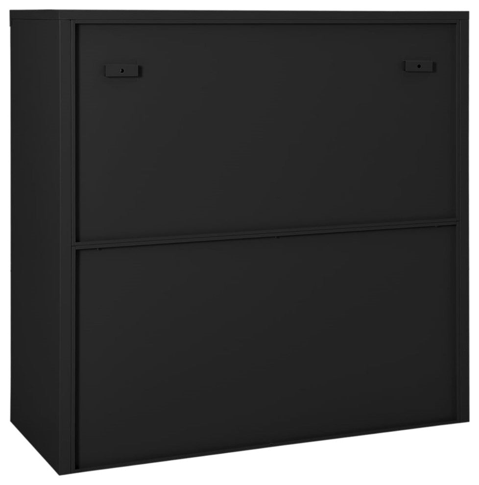 Vidaxl Sliding Door Cabinet Anthracite 35.4"x15.7"x35.4" Steel