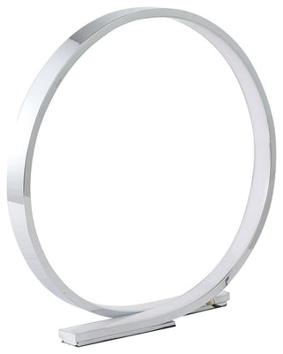 Chrome Round LED Strip Table Lamp