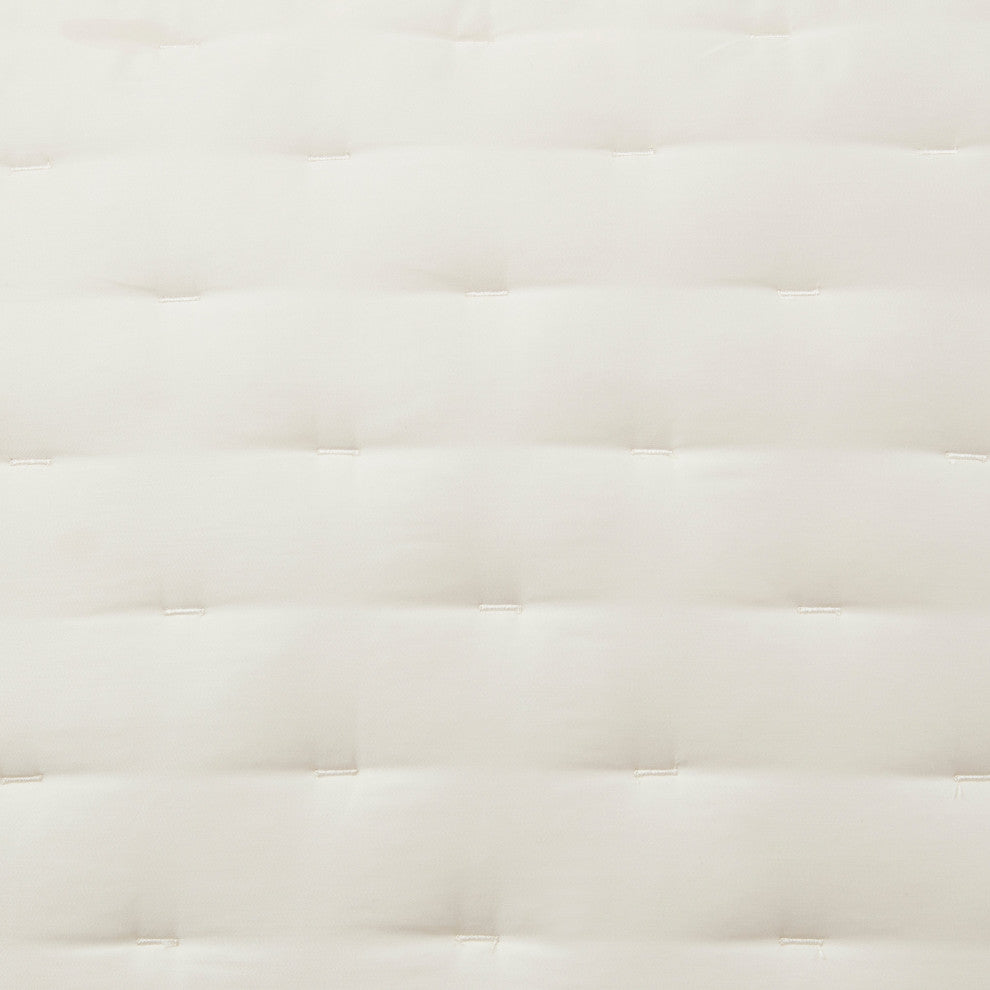 Lyocell Quilt Pillow Sham Set, 2 Piece, Ivory, King
