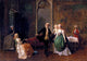Domenico Induno The Dancing Lesson, 18"x27" Wall Decal