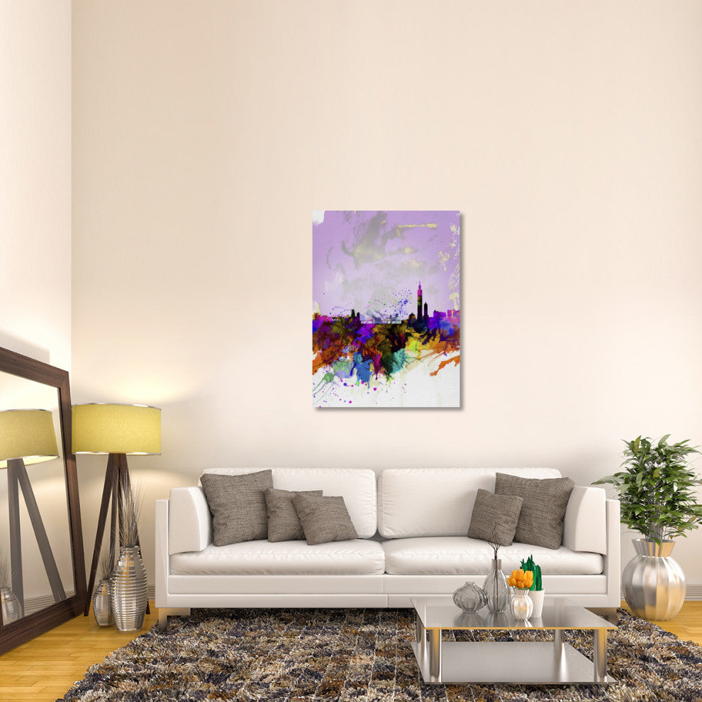 "Taipei Watercolor Skyline" Fine Art Print