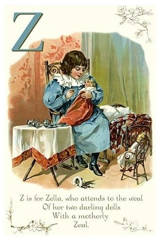 Z is for Zella- Gallery Wrapped Canvas Art 28" x 42"