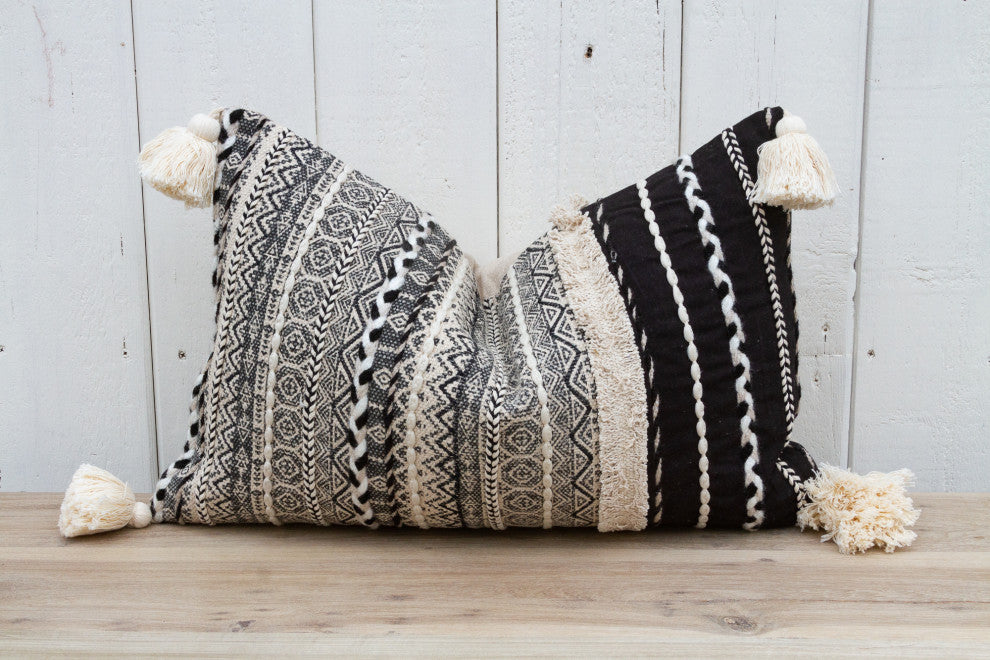 Graphite Gray Nomadic Moroccan Lumbar Pillow