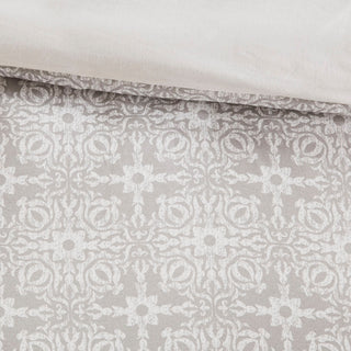 Madison Park Malia 6 Piece Embroidered Cotton Reversible Comforter Set, Ivory