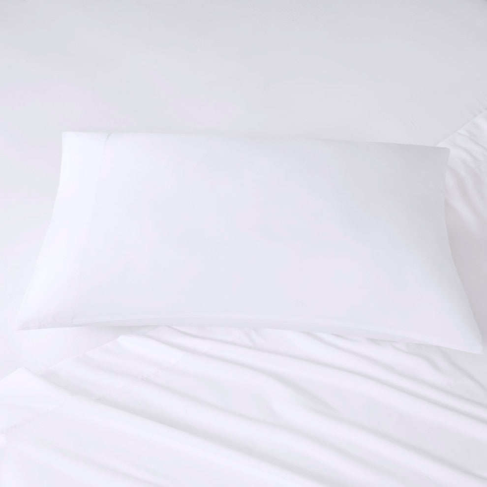 Intelligent Design Microfiber Sheet Set With Side Storage Pockets, White
