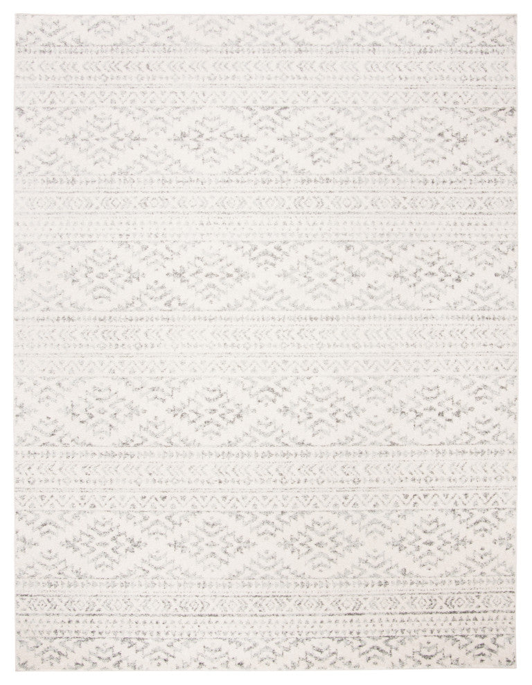 Safavieh Tulum Tul272A Southwestern Rug, Ivory and Gray, 5'3"x7'6"