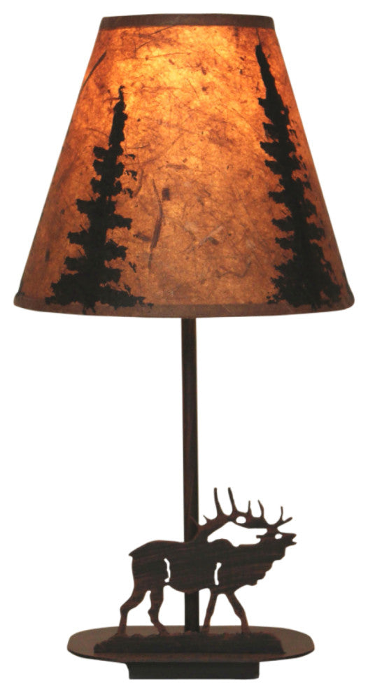 Burnt Sienna Mini Iron Elk Table Lamp