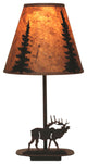 Burnt Sienna Mini Iron Elk Table Lamp