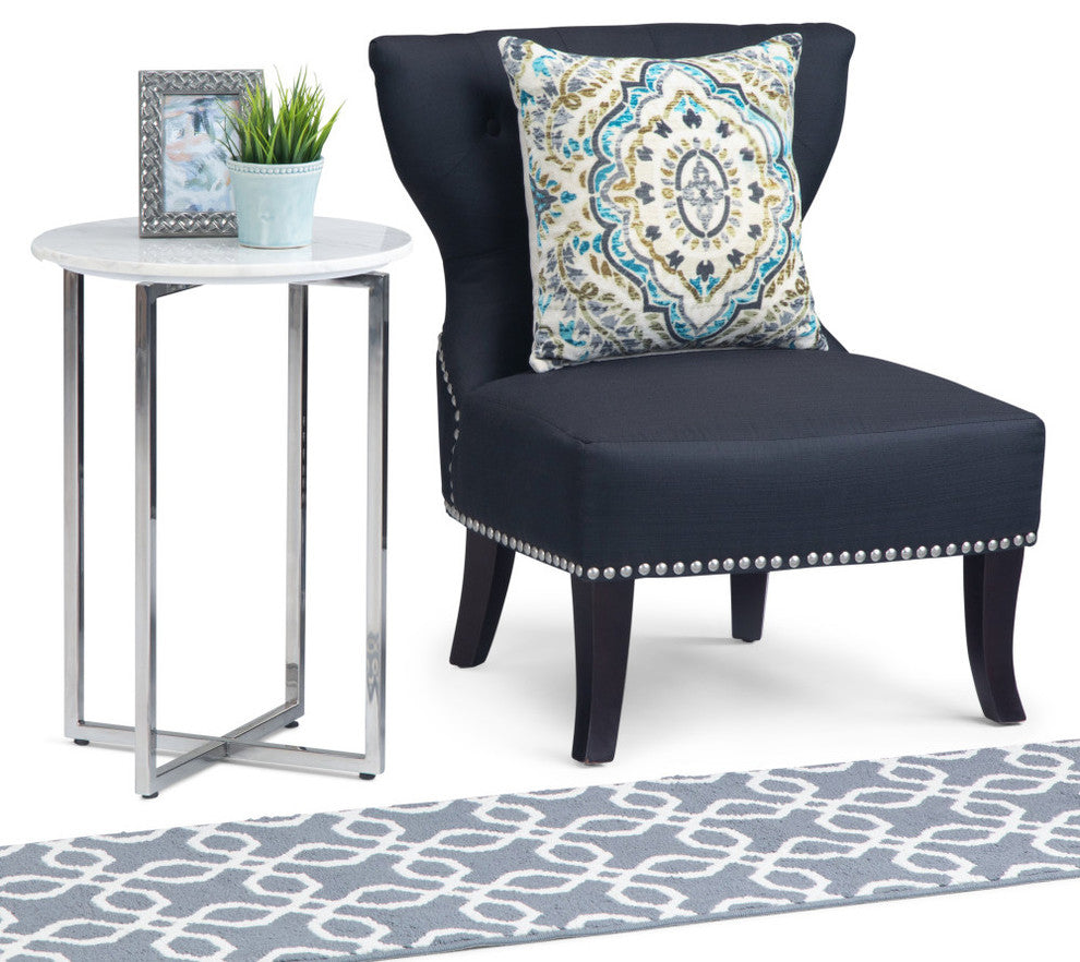 Marsden Side Table with Chrome Base