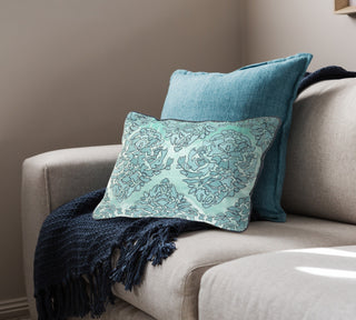Mint and Gray Decorative Throw Pillow