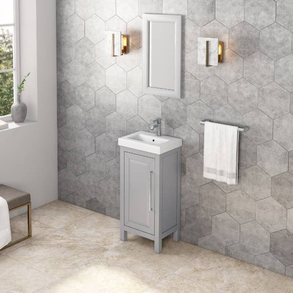 Jeffrey Alexander Cade Modern 18" Gray Single Sink Vanity