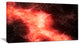 "Red Nebula in Cosmos" Abstract Art Canvas Print, 32"x16"