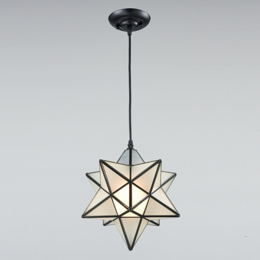 Moravian Style Pendant Lights Modern Star Pendant Lighting, 12'''', Frosted