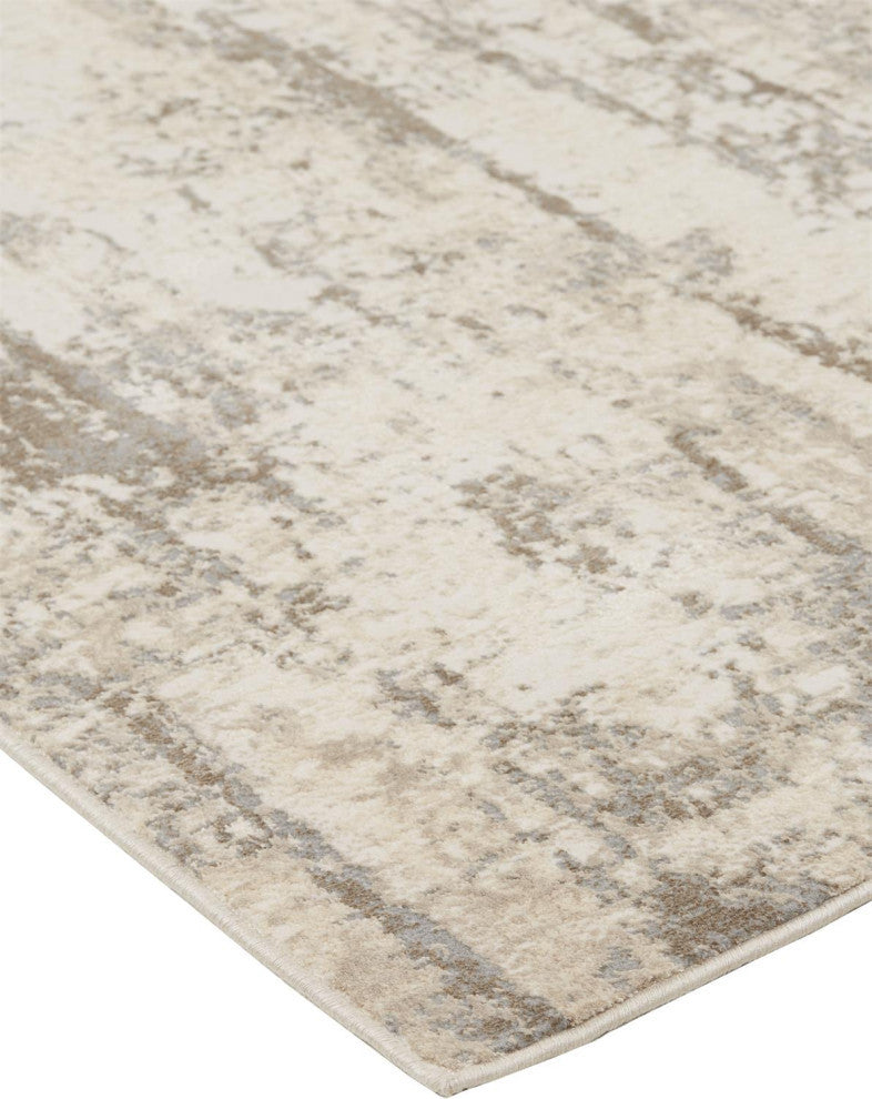 Weave & Wander Frida Rug, Silver/Beige, 3'9"x5'7"