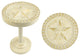 Urbanest Star Drapery Medallion, Gilded French White, Set of 2