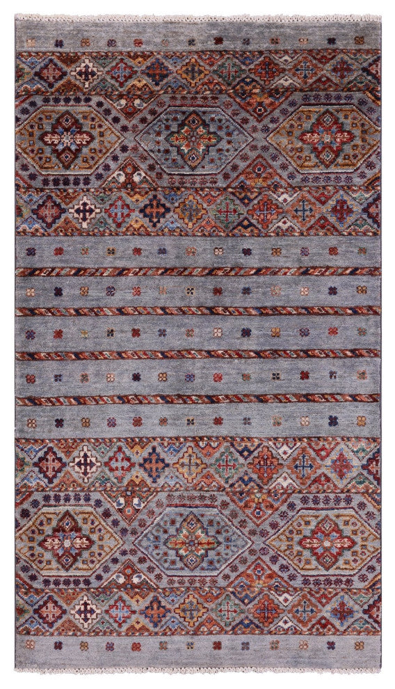 2' 7" X 4' 8" Super Kazak Khorjin Handmade Wool Rug Q10830