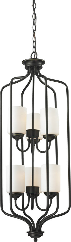 6 Light Pendant Olde Bronze