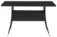 Afuera Living Patio Rectangular Dining Table in Black Resin Rattan Wicker