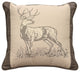 Fabric/Leather Pillow 18x18-Fabric Back