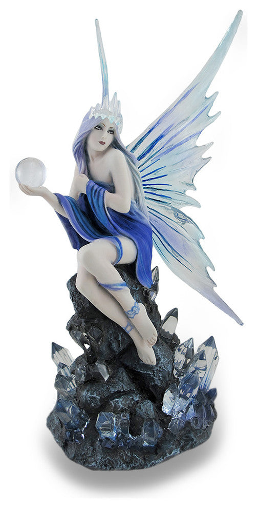 Anne Stokes Blue and Purple Stargazer Fairy Statue