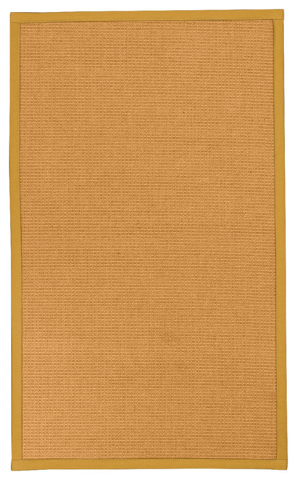 Natural Area Rugs Davlin Custom Sisal Rug, 6'' x 9'', Tan Border