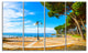"Esplanade And Pine Trees in Bolsena" Landscape Wall Art, 4 Panels, 48"x28"