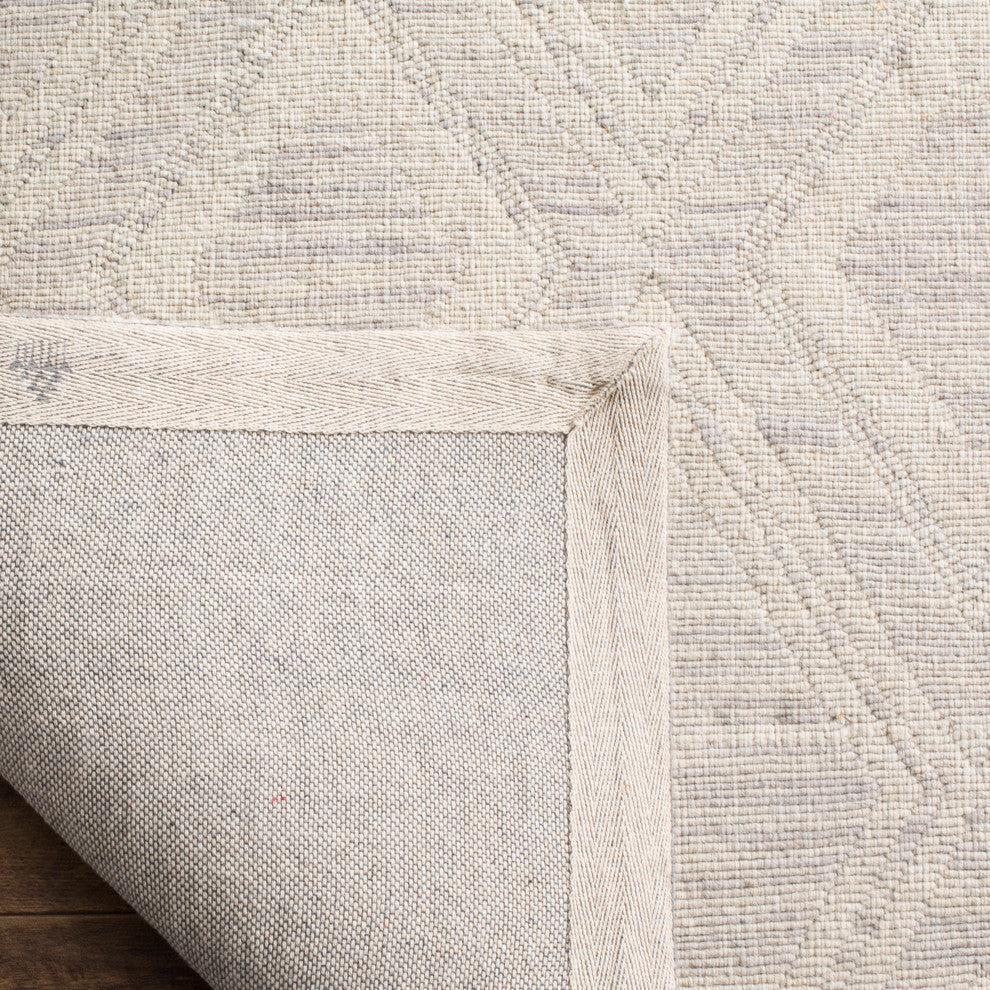 Safavieh Marbella Mrb312A Geometric Rug, Silver/Ivory, 8'x10'