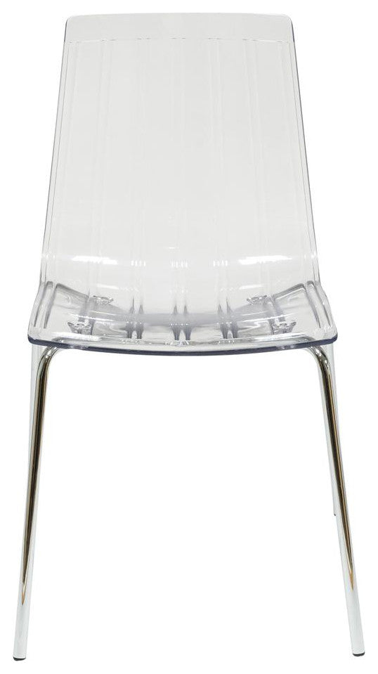 LeisureMod Ralph Dining Chair, Clear