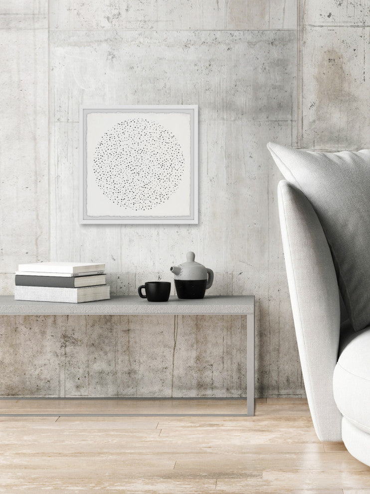 "Fragmented Dots" Framed Painting Print, 12x12
