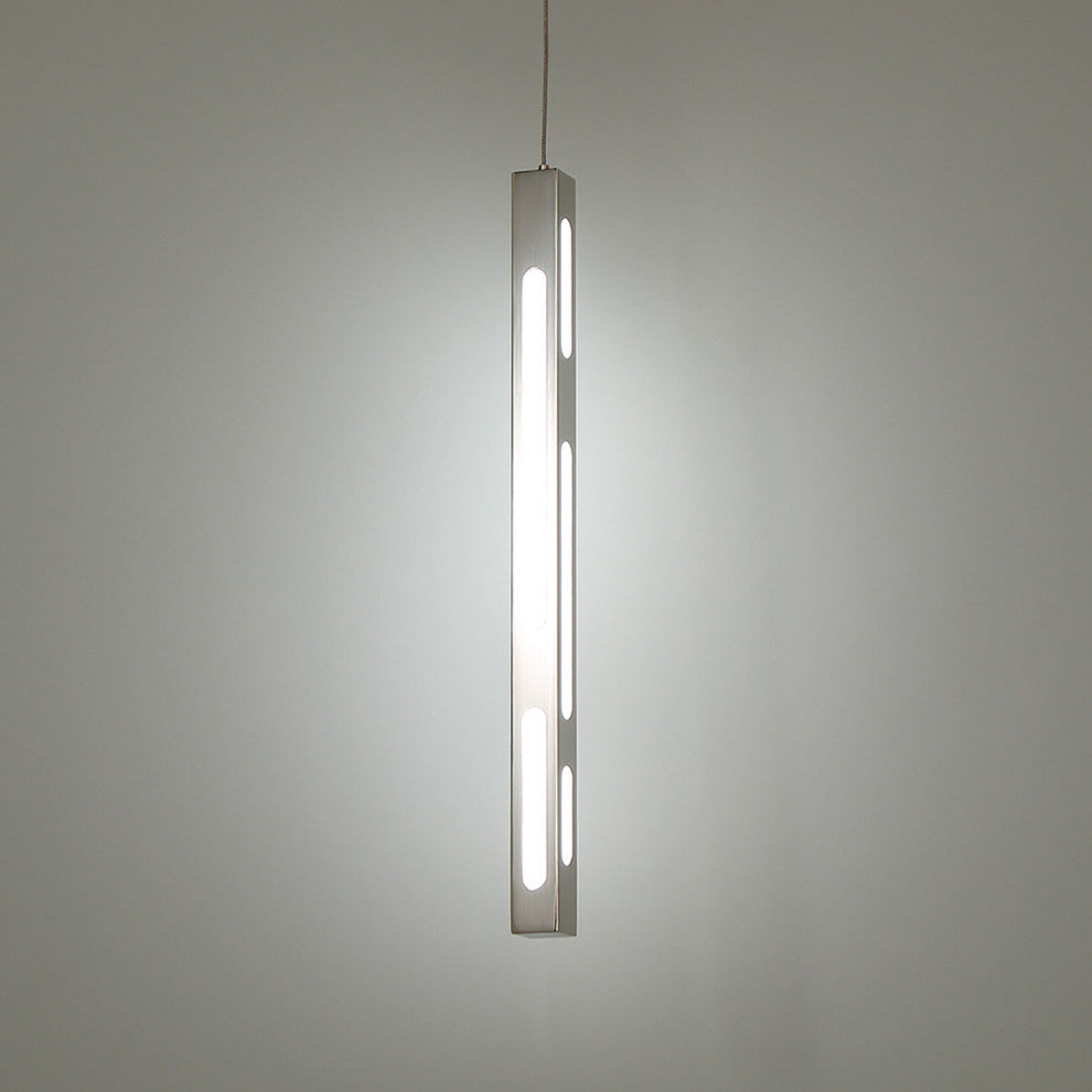 Flute 18" LED Pendant 3000K, Polished Nickel