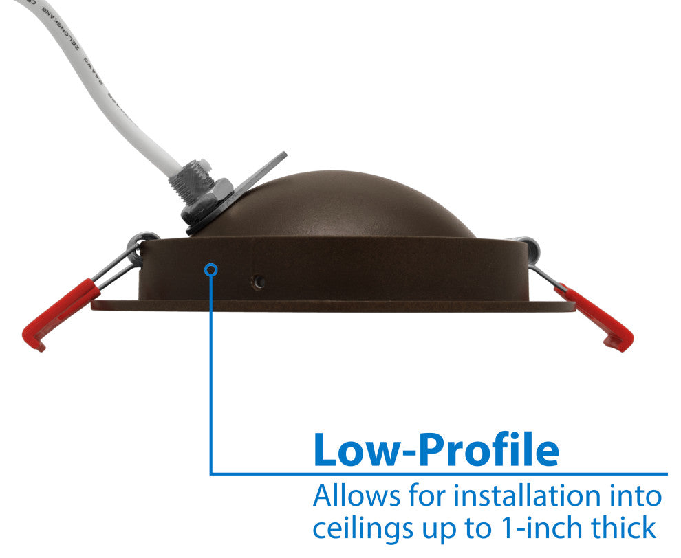 4-inch Oil-Rubbed Bronze Canless Floating Gimbal 3000K LED Recessed Downlight