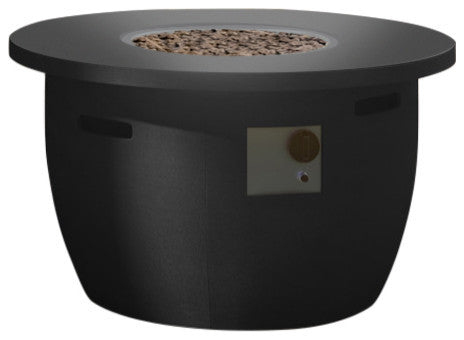 Martha Stewart Lily Pond Gas Heating 42" Round Dark Charcoal Fire Table