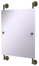 Prestige Skyline Rectangular Frameless Rail Mounted Mirror, Antique Brass