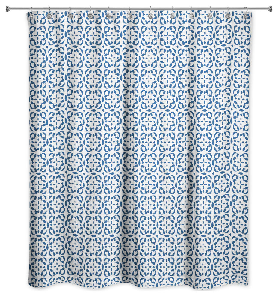 Cross Tile Pattern 5 71x74 Shower Curtain