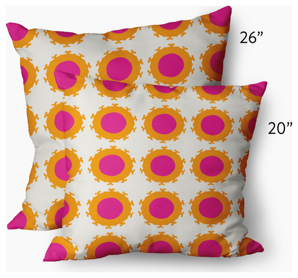 Pan Bubbles Decorative Throw Pillow, Orchid, 26"x26"