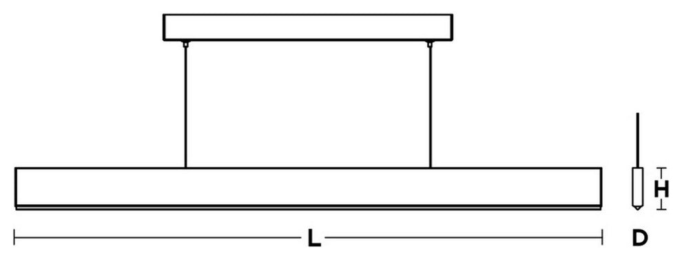 Stealth 36" Linear LED Pendant, Satin Nickel, 120-277V