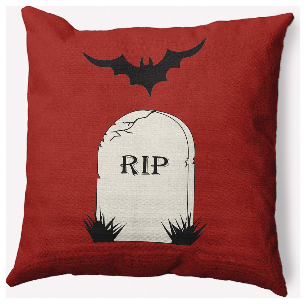 20" x 20" RIP Indoor/Outdoor Polyester Throw Pillow, Maple Red