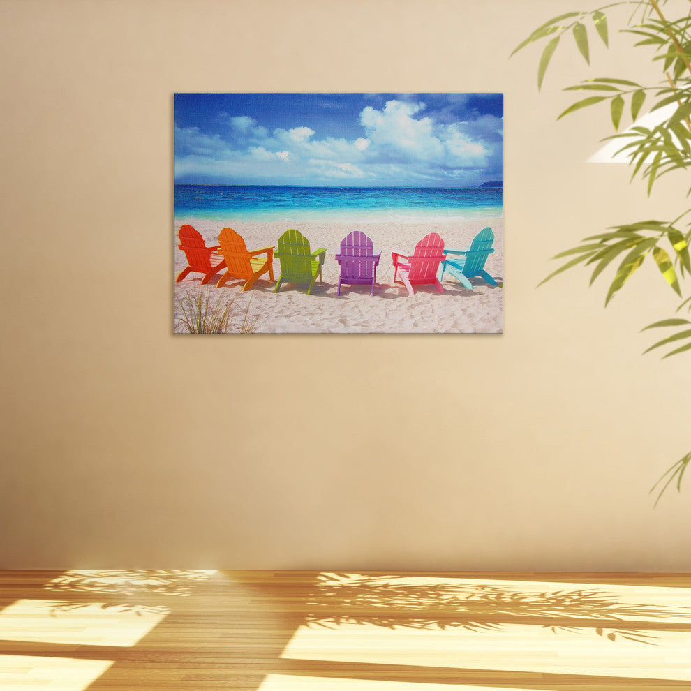Beach Chairs Canvas Wall Art