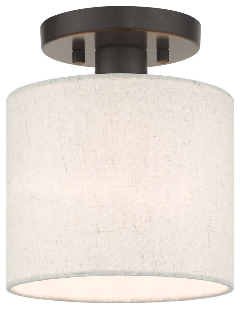 English Bronze Casual, Transitional, Versatile, Minimal Semi Flush