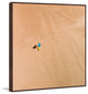 "Lone Surfer" Floater Framed Painting Print on Canvas, 18"x18"