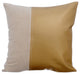 Gold Decorative Pillow Covers 12"x12" Faux Leather, Better Half Matte Gold