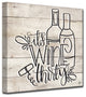Ready2HangArt 'Wine Thirty' by Ink Letter Love Canvas Art, 16"x16"
