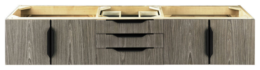 Mercer Island 72" Vanity Ash Gray, Matte Black