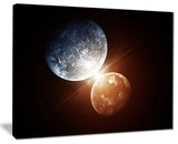 "Kiss Between Two Planets" Canvas Print