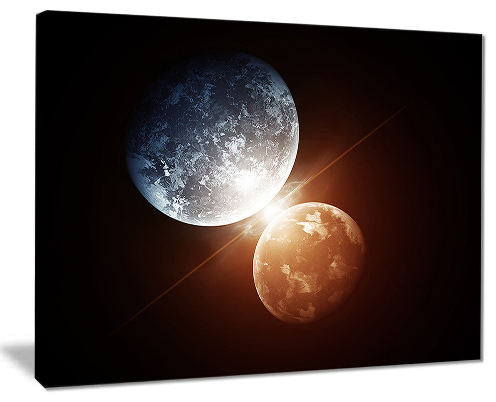 "Kiss Between Two Planets" Canvas Print